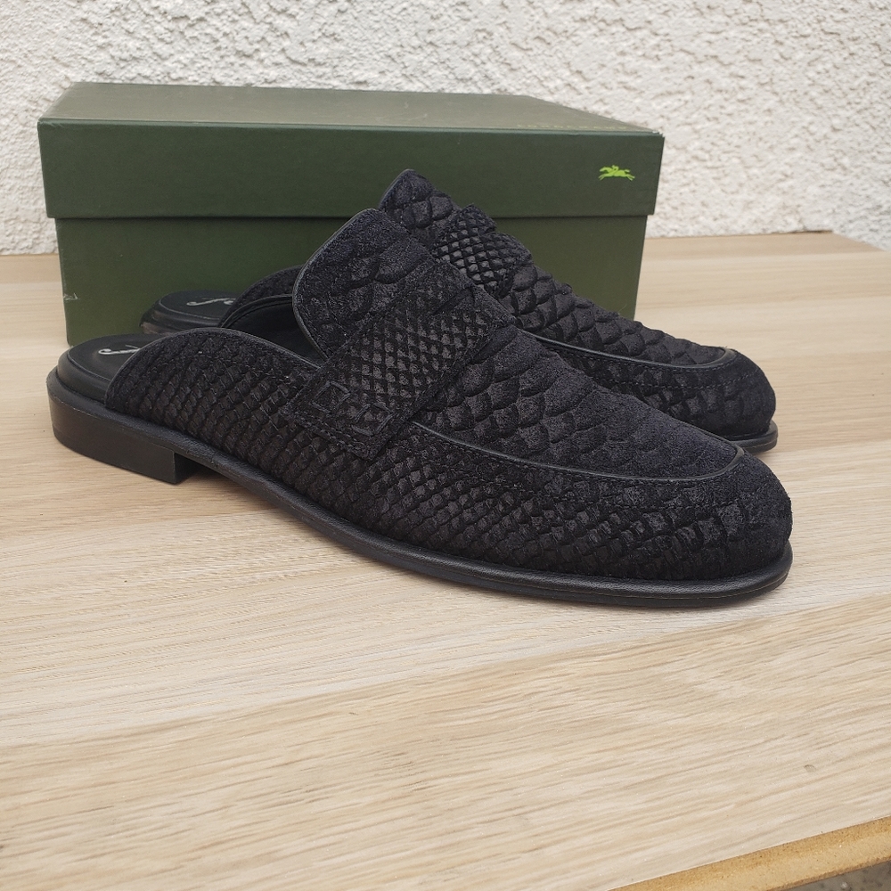 Free People Black snake suede size 9 39